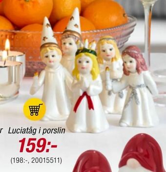 Guldfynd Luciatåg i porslin erbjuda