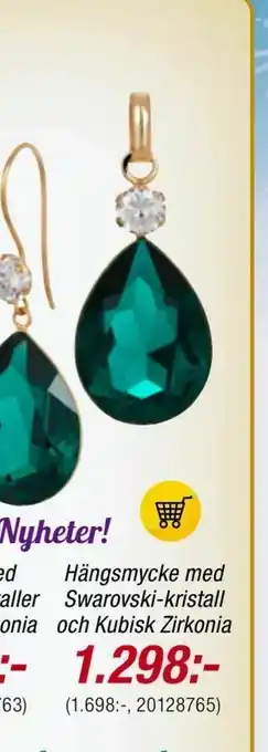 Guldfynd Hängsmycke med Swarovski-kristall och Kubisk Zirkonia erbjuda