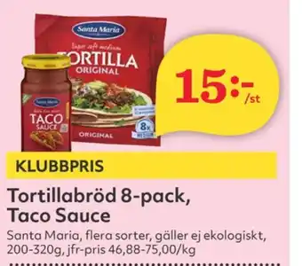 Hemköp Santa maria tortillas erbjuda