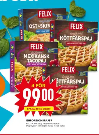 Willys Felix matpajer erbjuda