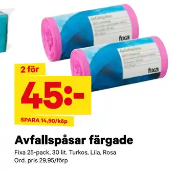 City Gross Avfallspåsar färgade erbjuda