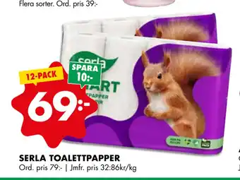 ÖoB SERLA TOALETTPAPPER erbjuda