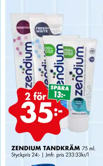 ÖoB ZENDIUM TANDKRÄM erbjuda