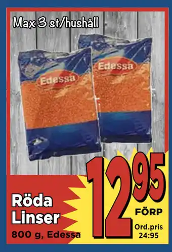 Supergrossen Röda Linser erbjuda