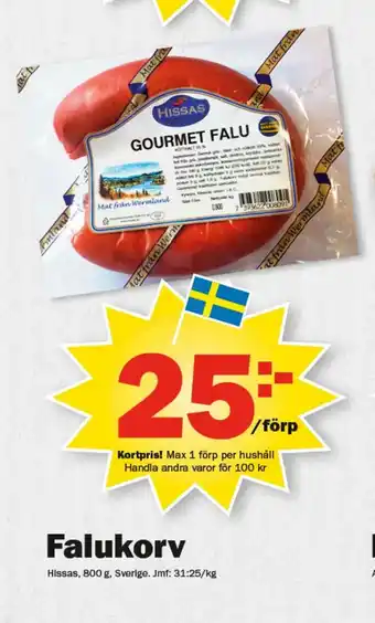 Pekås Falukorv erbjuda