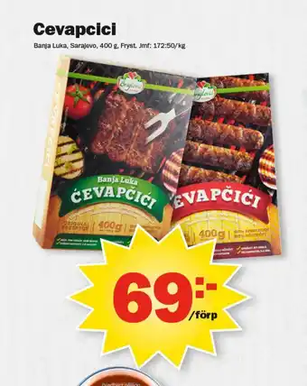 Pekås Cevapcici erbjuda