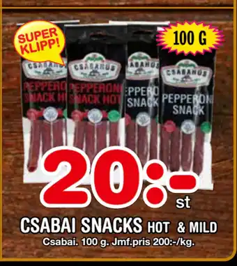 Nya Pulsen CSABAI SNACKS erbjuda