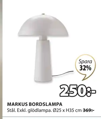 JYSK MARKUS BORDSLAMPA erbjuda