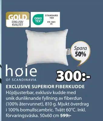 JYSK EXCLUSIVE SUPERIOR FIBERKUDDE erbjuda