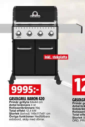 Bauhaus GASOLGRILL BARON 420 erbjuda