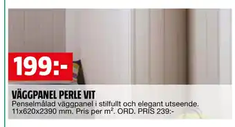 Bauhaus VÄGGPANEL PERLE VIT erbjuda