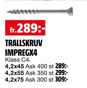 Bauhaus TRALLSKRUV IMPREGX4 erbjuda