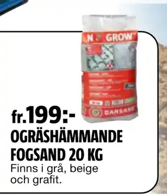 Bauhaus OGRÄSHÄMMANDE FOGSAND 20 KG erbjuda