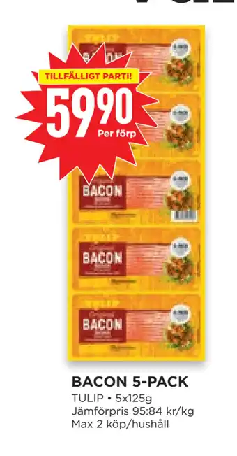 Willys Hemma BACON 5-PACK erbjuda