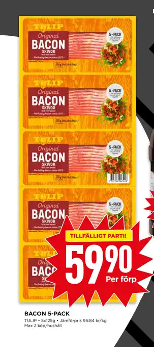 Willys BACON 5-PACK erbjuda