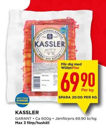 Willys KASSLER erbjuda