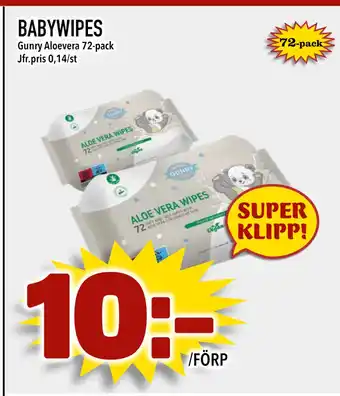 Nya Pulsen BABYWIPES erbjuda