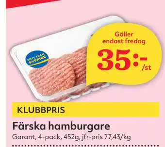 Hemköp Färska hamburgare erbjuda