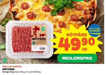 Coop Daglivs NÖTFÄRS erbjuda