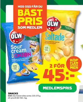 Coop Daglivs SNACKS erbjuda