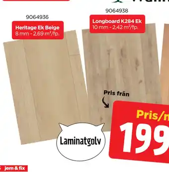 Jem&Fix Laminatgolv erbjuda