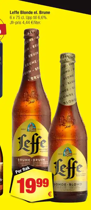 Calle Leffe Blonde el. Brune erbjuda