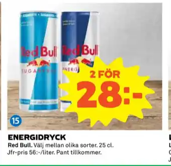 Coop Red bull energidryck erbjuda