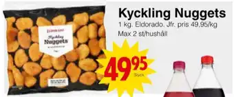 Matöppet Eldorado kycklingnuggets erbjuda