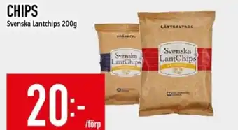 Svenska lantchips chips gräddfil