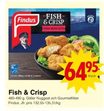 Matöppet Findus fisknuggets erbjuda