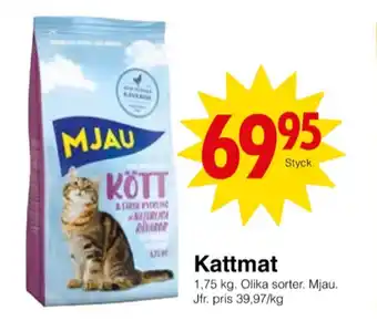 Matöppet Mjau kattmat erbjuda
