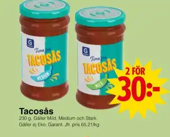 Matöppet Garant tacosås erbjuda