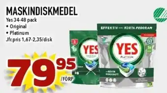 Matdax Yes diskmaskintabs erbjuda