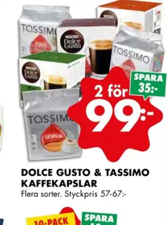 ÖoB Nescafe dolce gusto kaffekapslar erbjuda