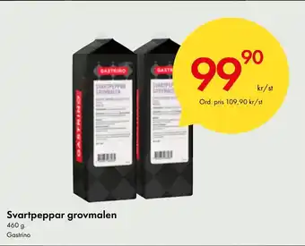 Snabbgross Svartpeppar grovmalen erbjuda