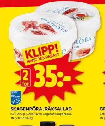 ICA Kvantum SKAGENRÖRA, RÄKSALLAD erbjuda