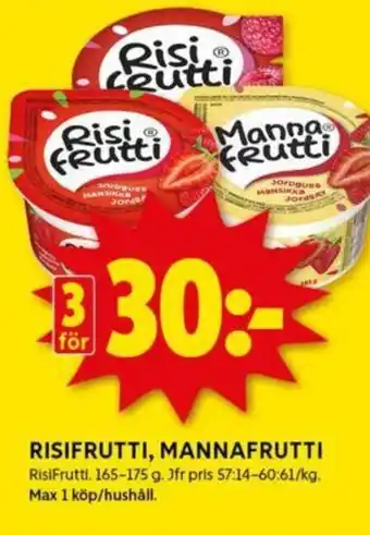 ICA Kvantum RISIFRUTTI, MANNAFRUTTI erbjuda