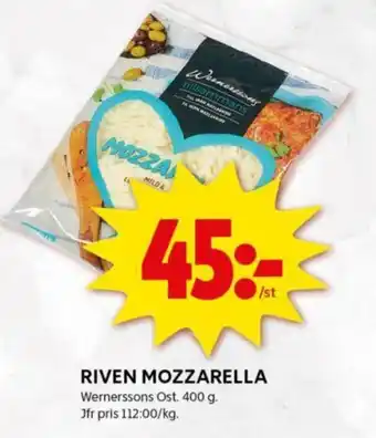 ICA Kvantum RIVEN MOZZARELLA erbjuda