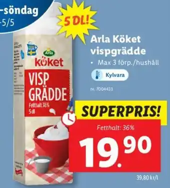 Lidl Arla Köket vispgrädde erbjuda