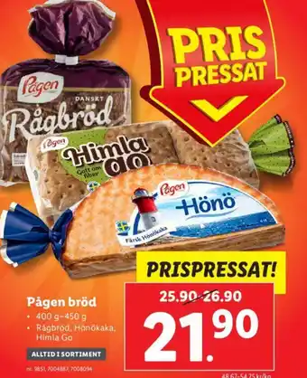 Lidl Pågen bröd erbjuda