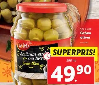 Lidl SOL & MAR Gröna oliver erbjuda