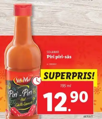 Lidl SOL&MAR Piri piri-sås erbjuda