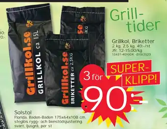 DollarStore Grillkol, Briketter erbjuda