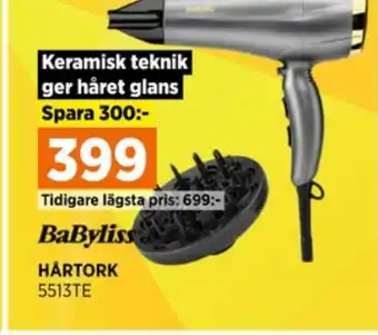 Power Babyliss hårfön erbjuda