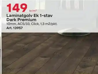 Byggmax Laminatgolv Ek 1-stav Dark Premium erbjuda