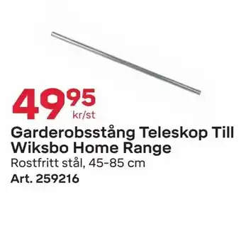 Byggmax Garderobsstång Teleskop Till Wiksbo Home Range erbjuda