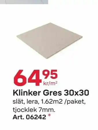 Byggmax Klinker Gres 30x30 erbjuda