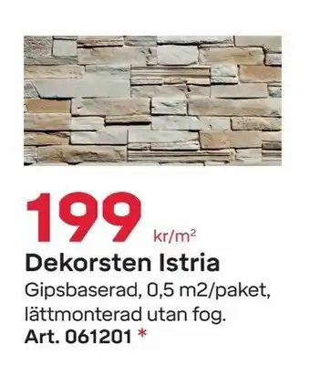 Byggmax Dekorsten Istria erbjuda