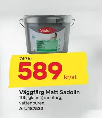 Väggfärg Matt Sadolin