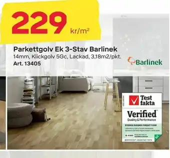 Parkettgolv Ek 3-Stav Barlinek